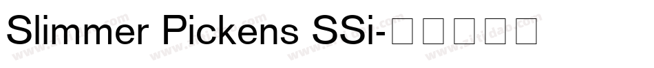 Slimmer Pickens SSi字体转换